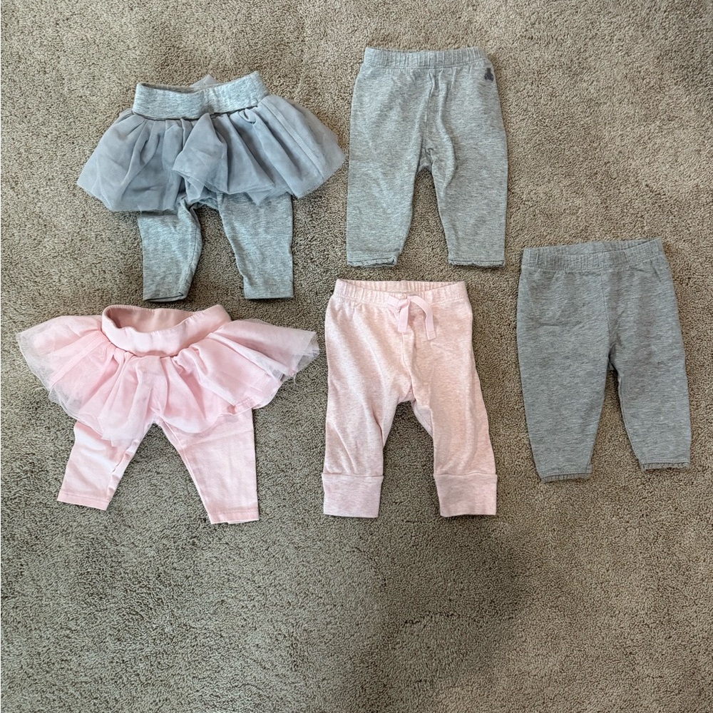 GAP Girls Pink and Gray Leggings Set